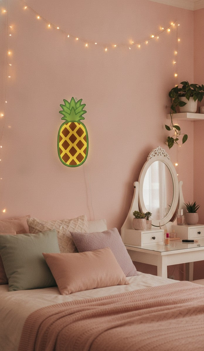 Ananas LED-Lampe im Jugendzimmer