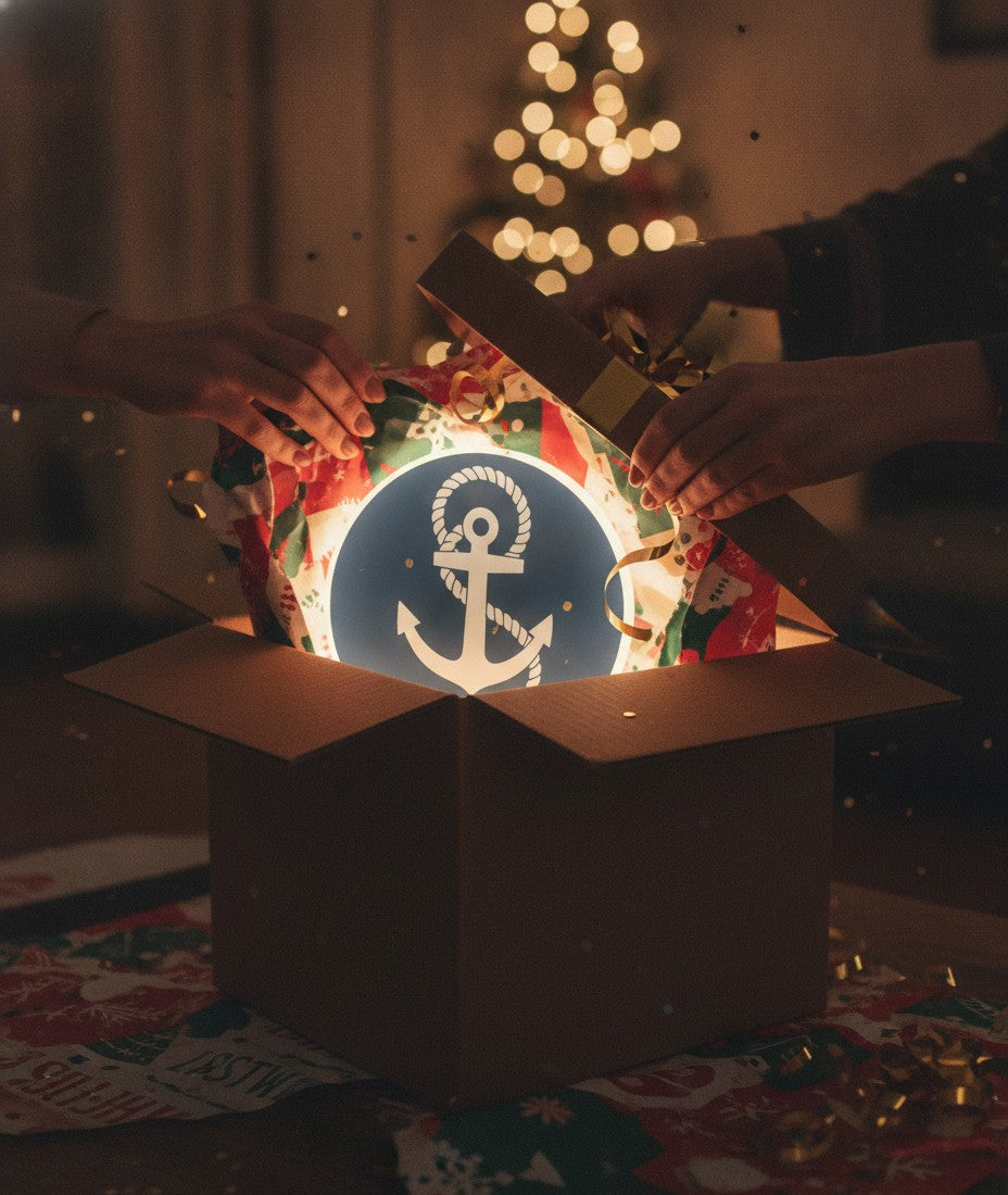 Anker LED-Lampe als Geschenk beim Auspacken
