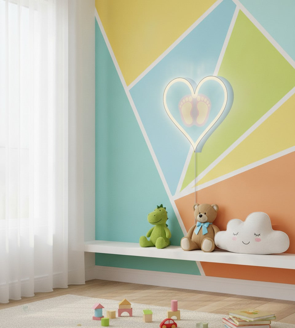Babyfüße LED-Lampe im Kinderzimmer