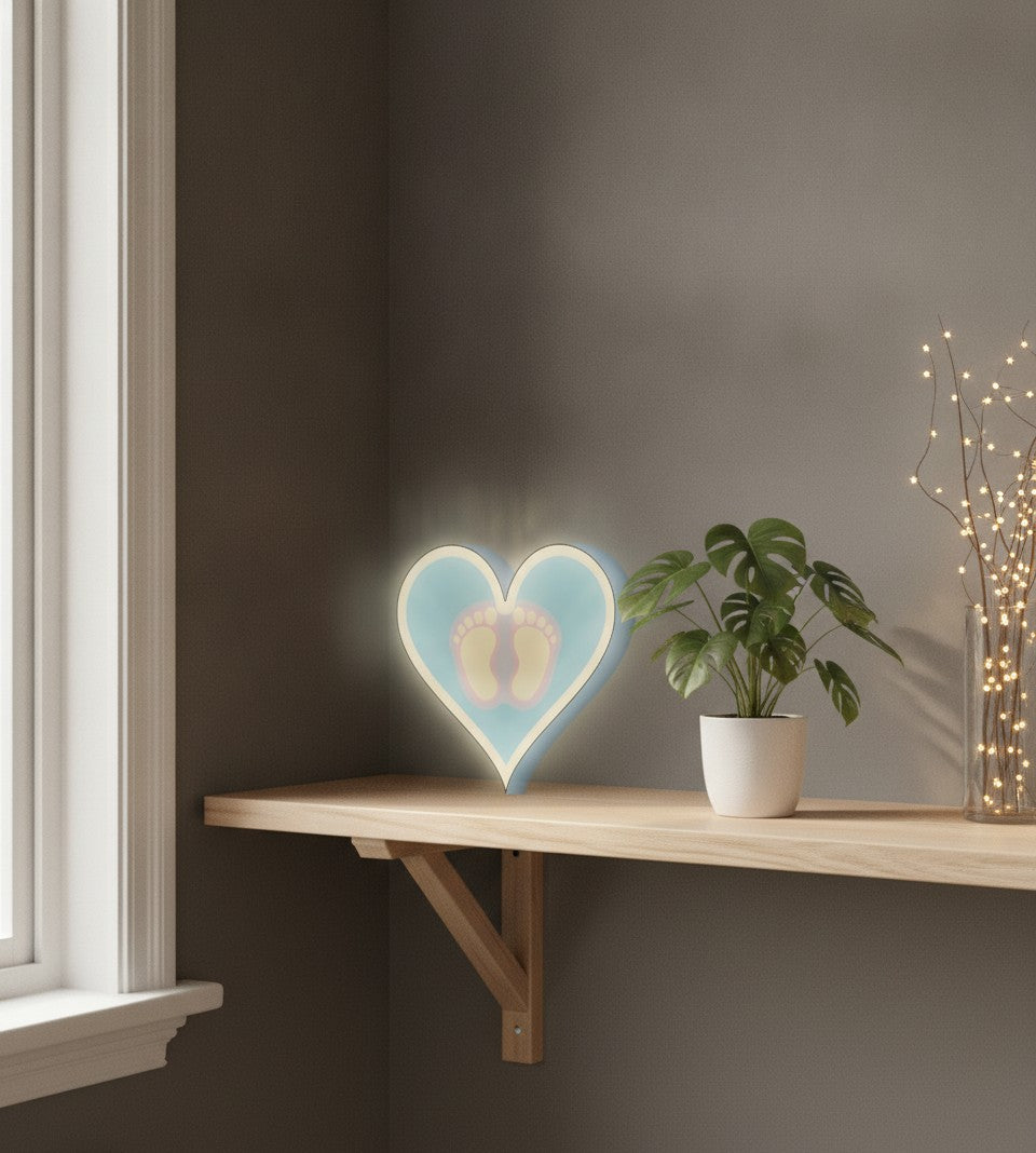 Babyfüße LED-Lampe im Schlafzimmer