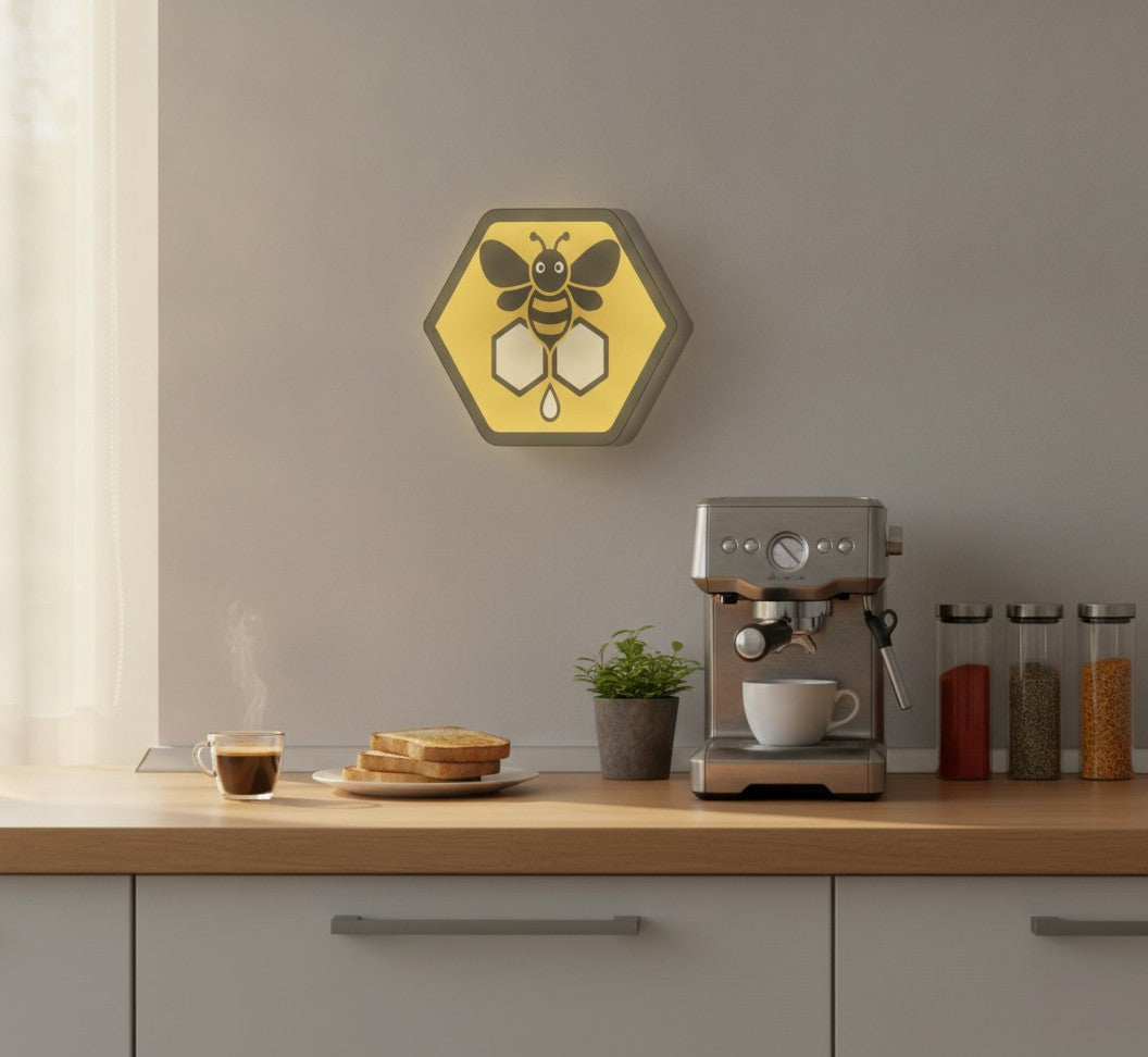 Biene mit Waben LED-Lampe in der Küche