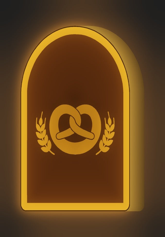 Brezel LED-Lampe leuchtend