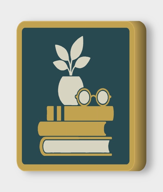 Bücherstapel LED-Lampe leuchtend