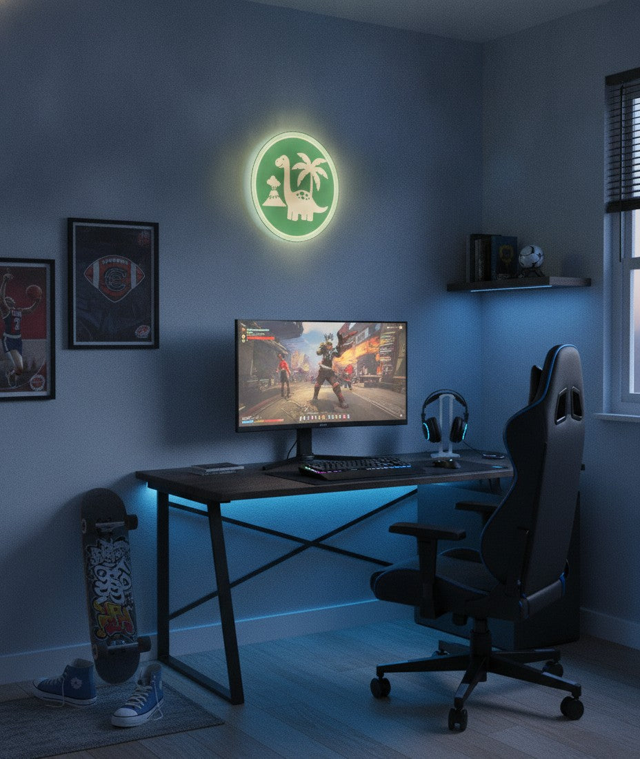 Dino LED-Lampe im Jugendzimmer