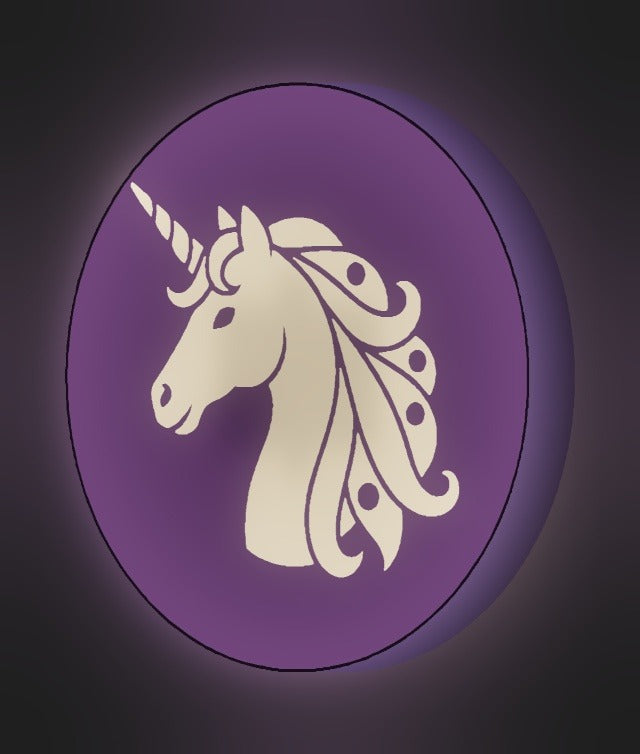 Einhorn LED-Lampe leuchtend
