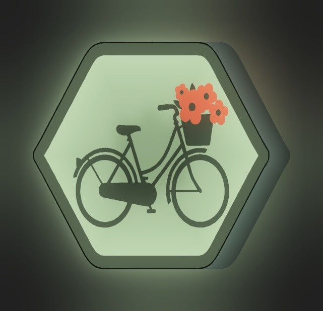 Retro-Fahrrad LED-Lampe leuchtend