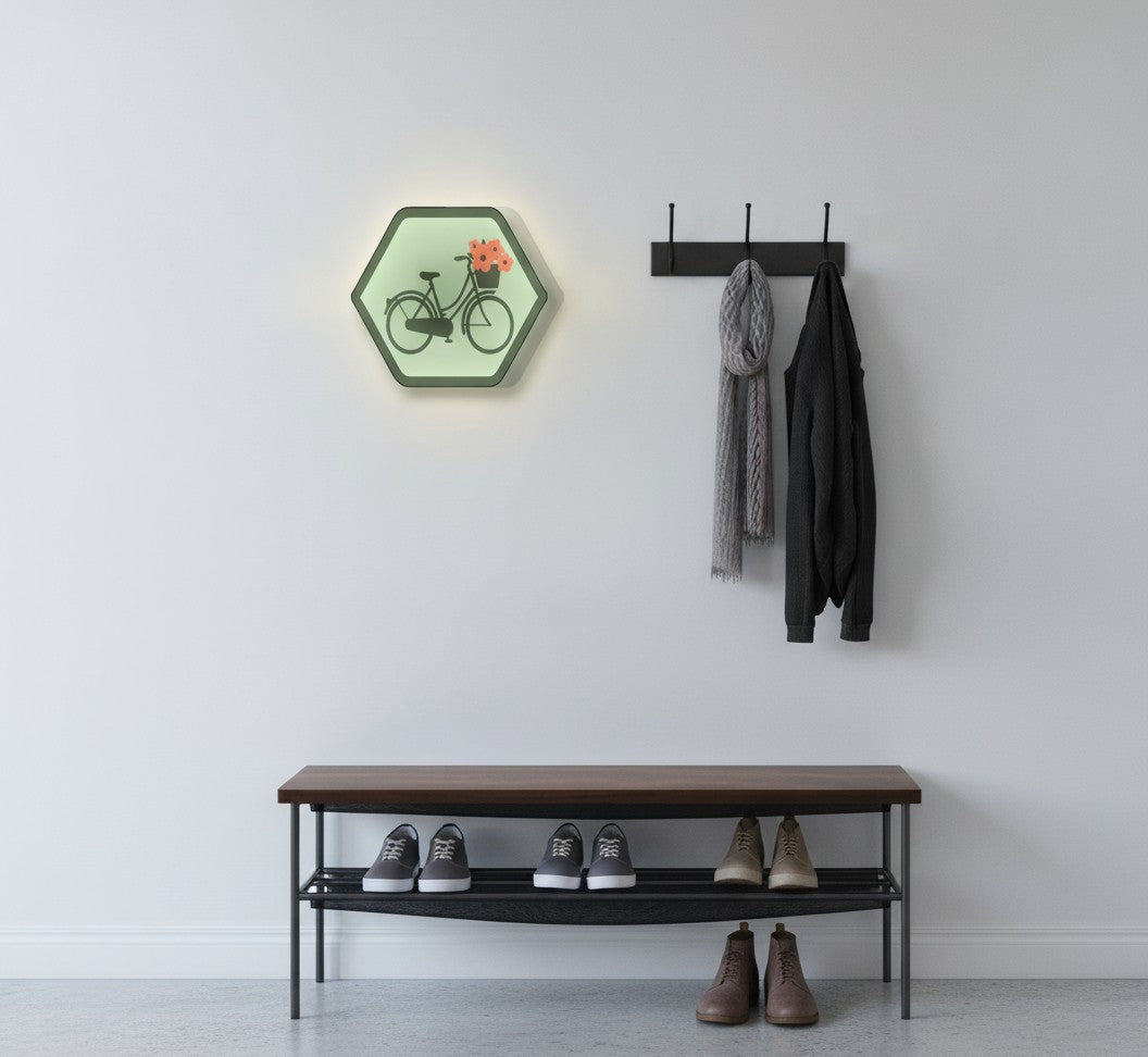 Retro-Fahrrad LED-Lampe im Flur