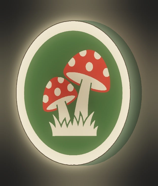 Fliegenpilz LED-Lampe leuchtend