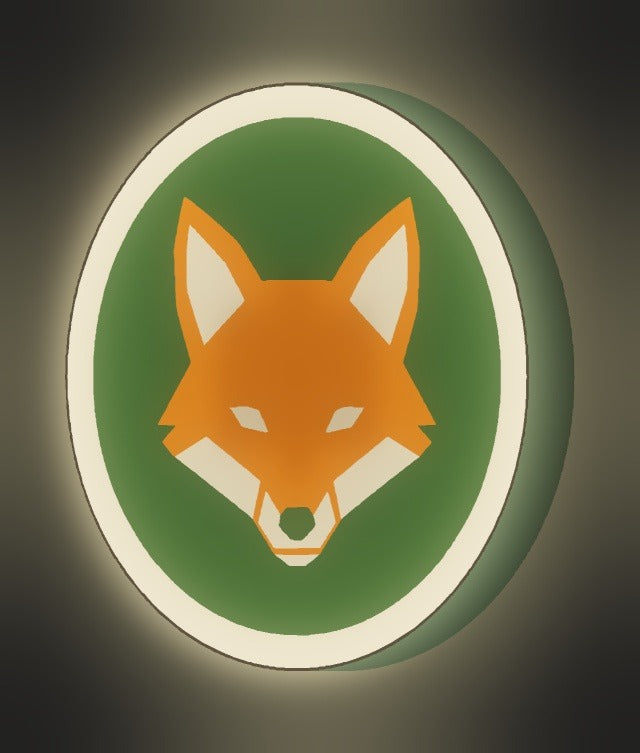 Fuchs LED-Lampe leuchtend