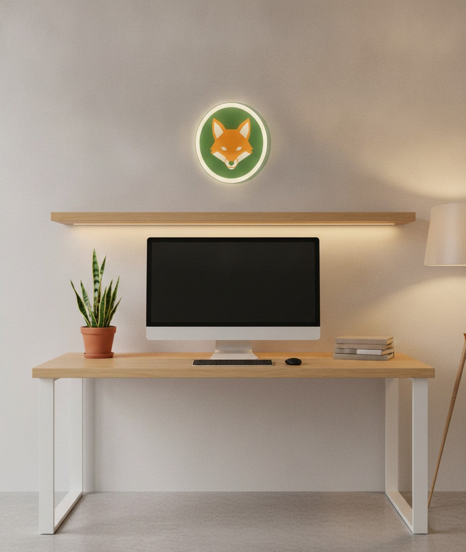 Fuchs LED-Lampe im Homeoffice