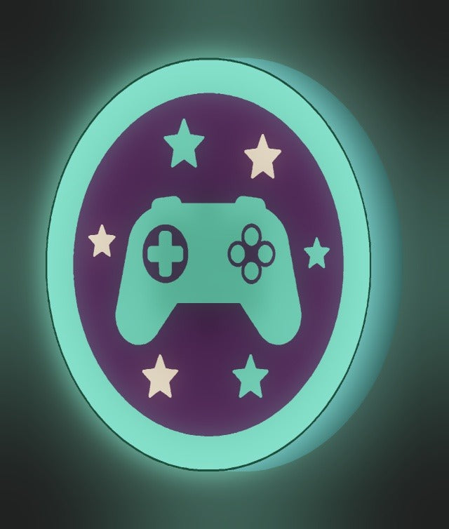 Gaming-Controller LED-Lampe leuchtend