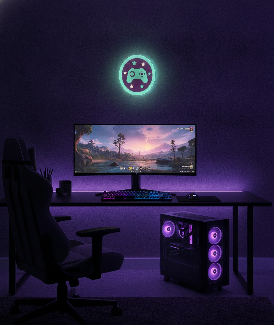 Gaming-Controller LED-Lampe im Gaming-Zimmer