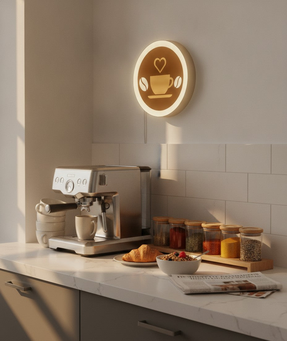 Kaffeetasse LED-Lampe in der Küche