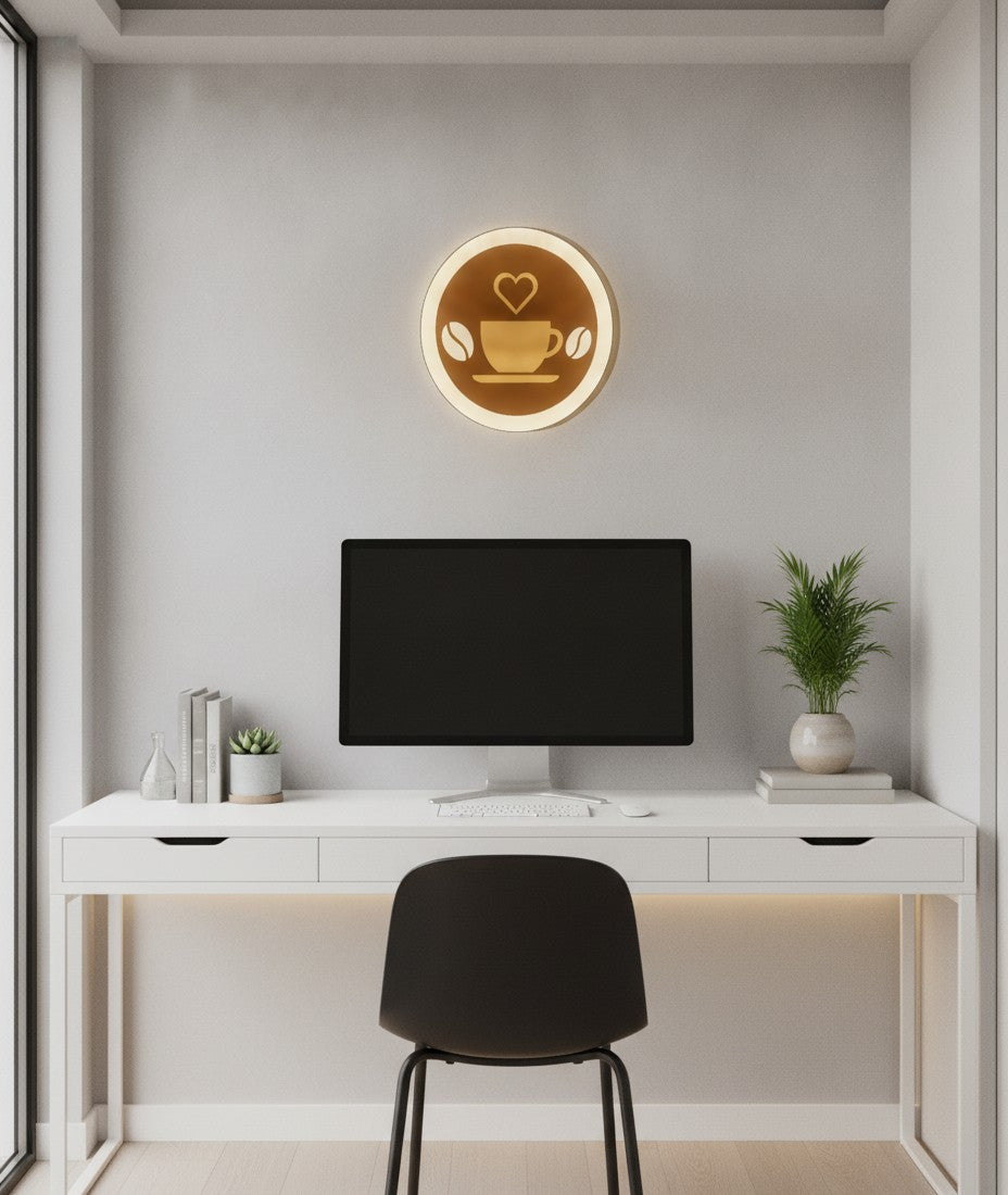 Kaffeetasse LED-Lampe im Homeoffice