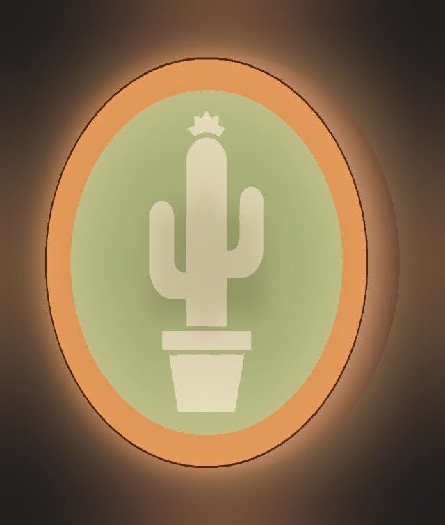 Kaktus LED-Lampe leuchtend
