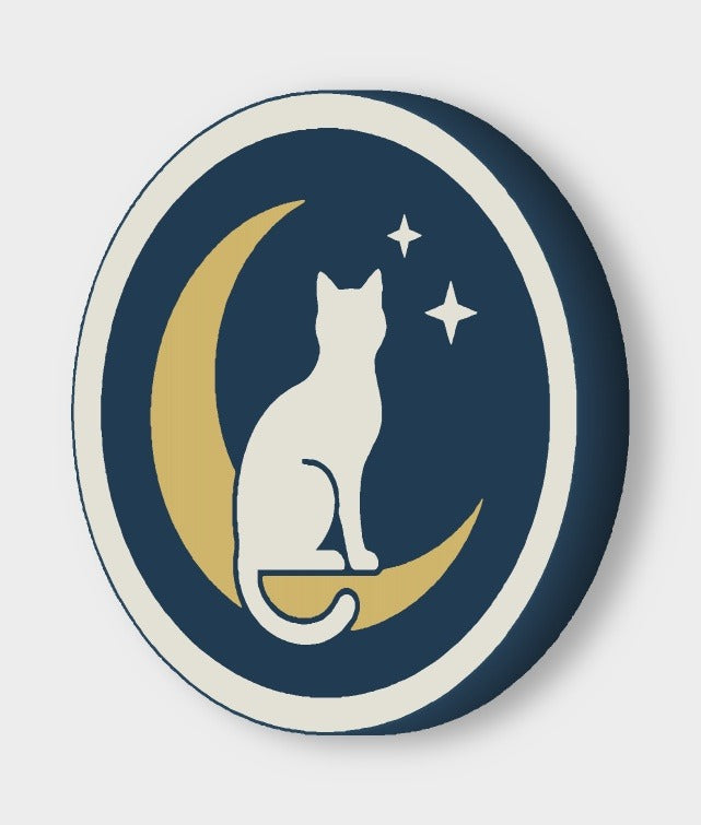 Katze auf dem Mond LED-Lampe ausgeschaltet