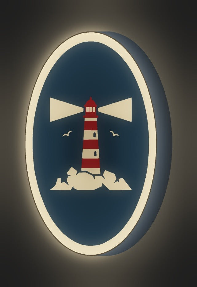 Leuchtturm LED-Lampe leuchtend