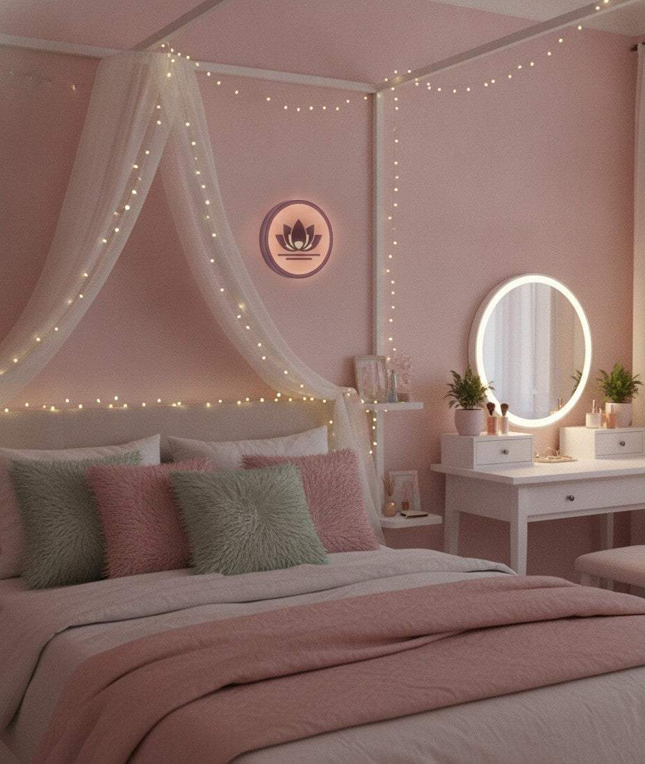 Lotusblüte LED-Lampe im Jugendzimmer