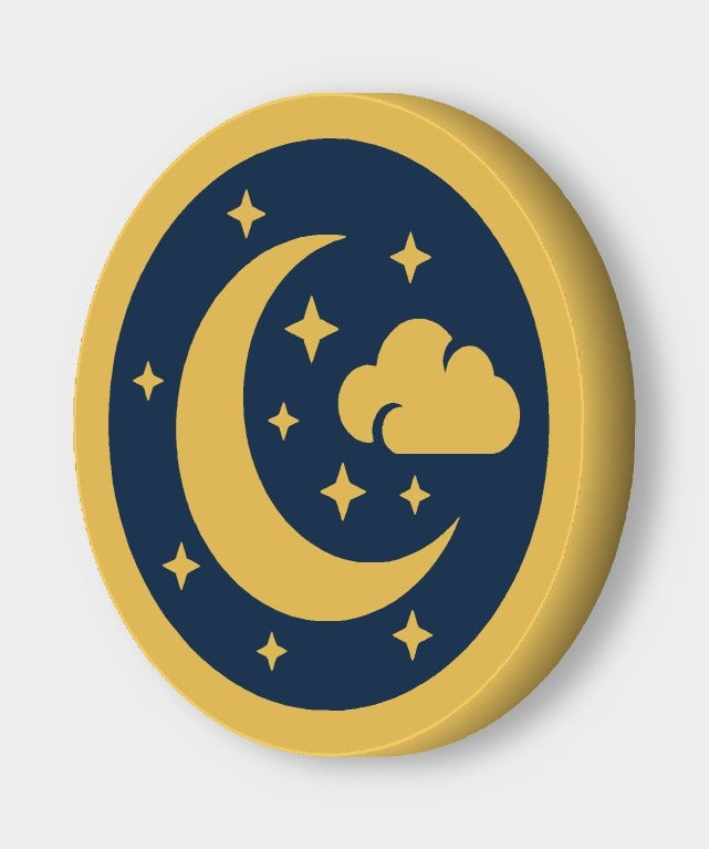 Mond und Sterne LED-Lampe leuchtend