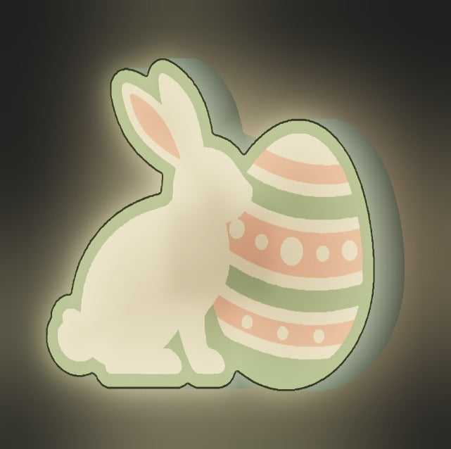 Osterhase mit Ei LED-Lampe leuchtend