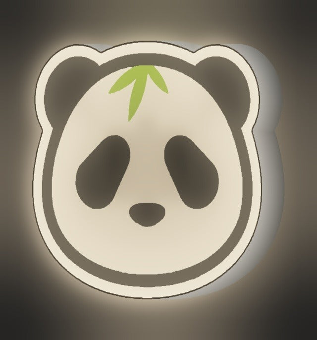 Panda LED-Lampe leuchtend