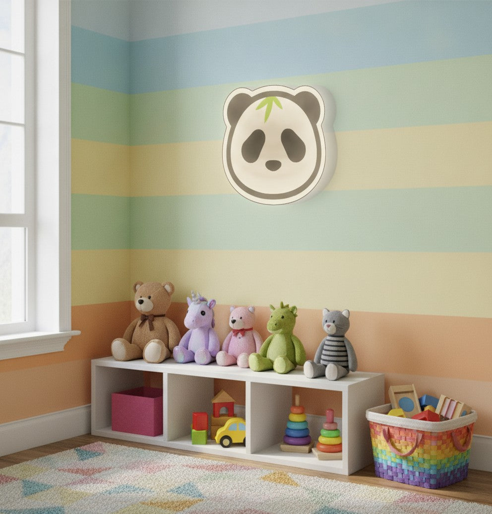 Panda LED-Lampe im Kinderzimmer