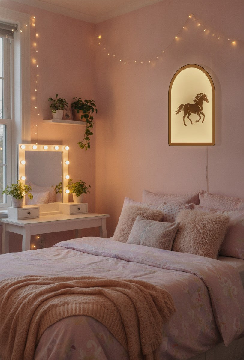 Galoppierendes Pferd LED-Lampe im Jugendzimmer
