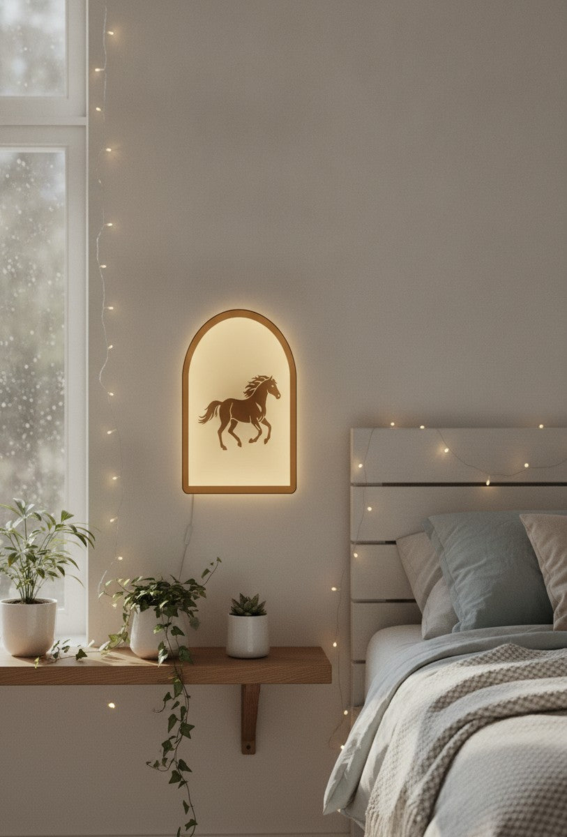 Galoppierendes Pferd LED-Lampe im Schlafzimmer