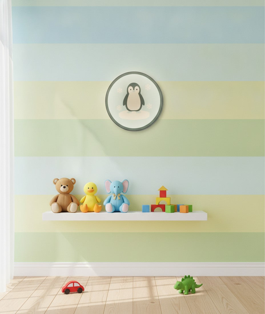 Pinguin auf der Eisscholle LED-Lampe im Kinderzimmer