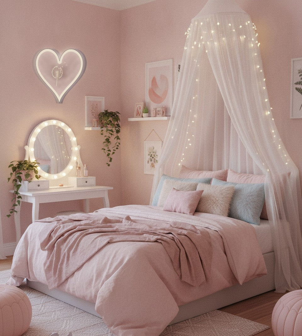 Pusteblume LED-Lampe im Jugendzimmer