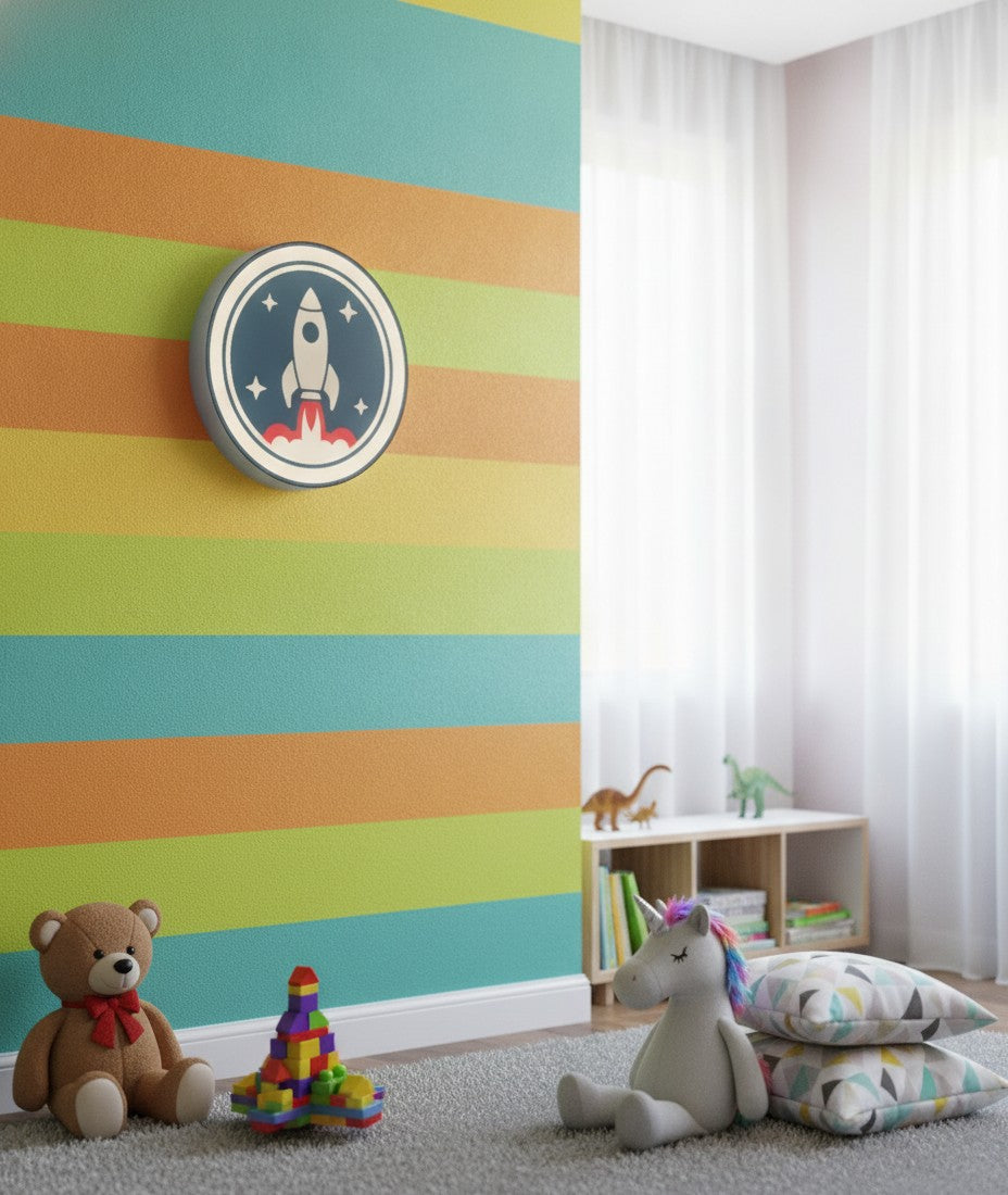 Rakete LED-Lampe im Kinderzimmer
