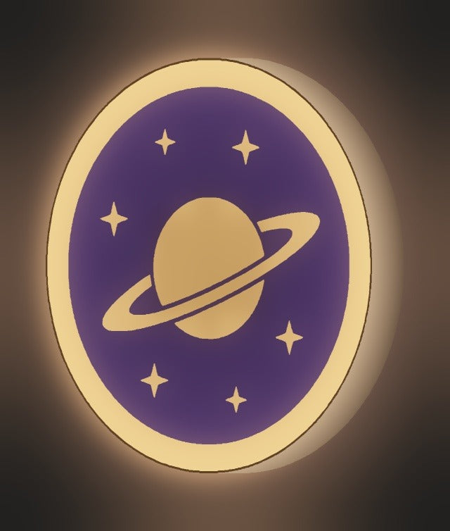Saturn LED-Lampe leuchtend