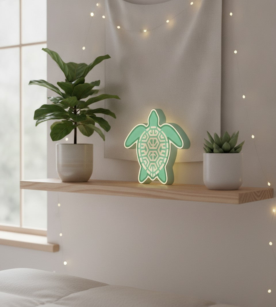 Meeresschildkröte LED-Lampe im Schlafzimmer