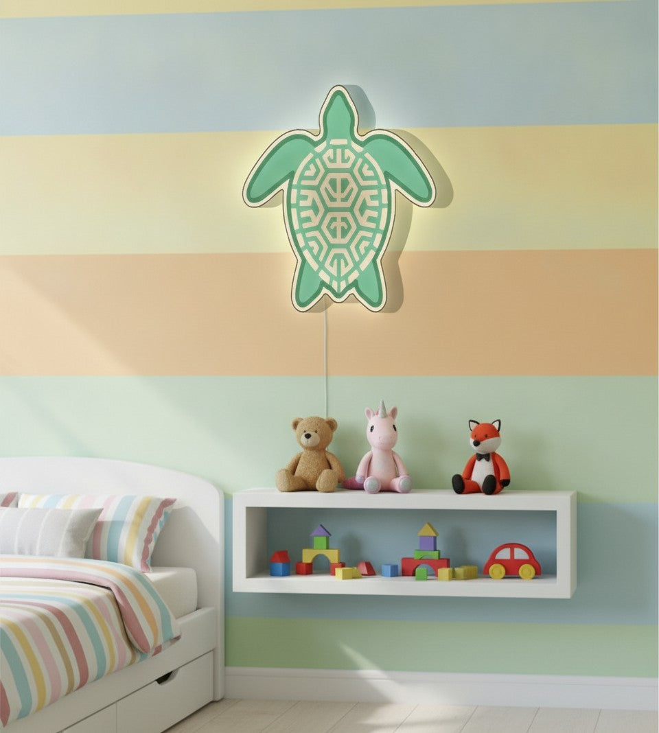 Meeresschildkröte LED-Lampe im Kinderzimmer