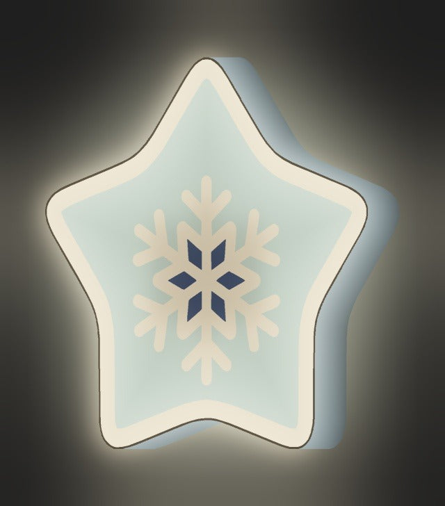 Schneeflocke LED-Lampe leuchtend