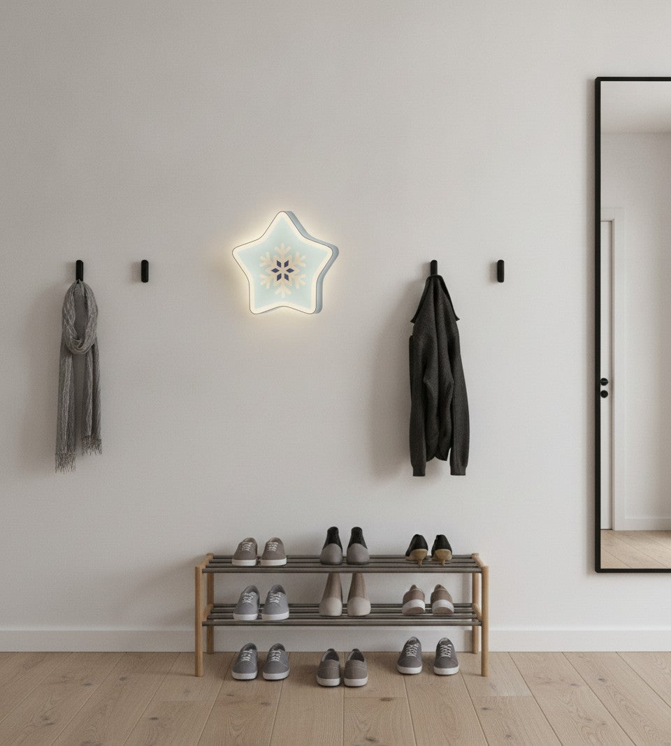 Schneeflocke LED-Lampe im Flur