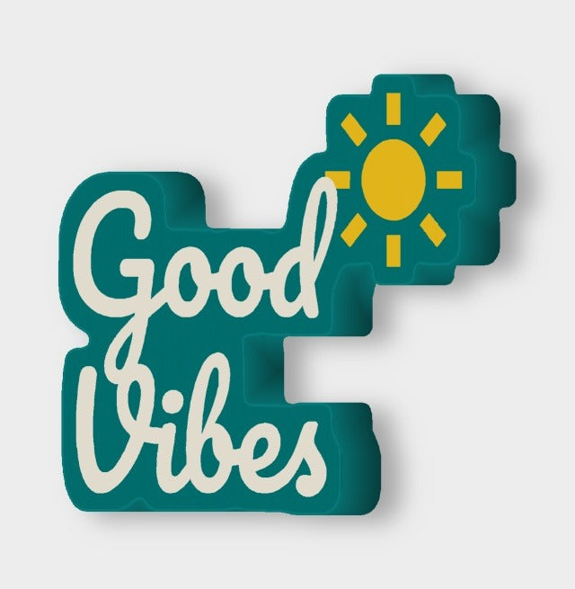 Schriftzug Good Vibes LED-Lampe leuchtend