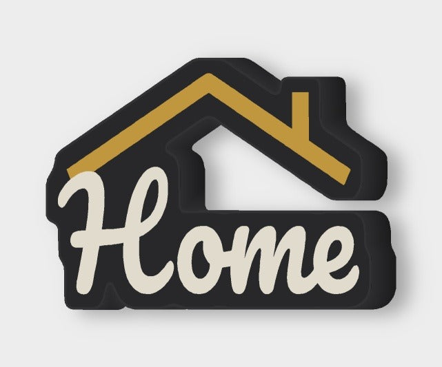 Schriftzug Home LED-Lampe ausgeschaltet