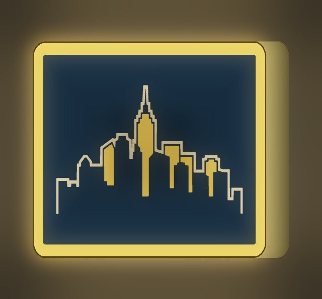 Skyline Metropole LED-Lampe leuchtend
