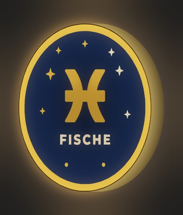 Sternzeichen Fische LED-Lampe leuchtend