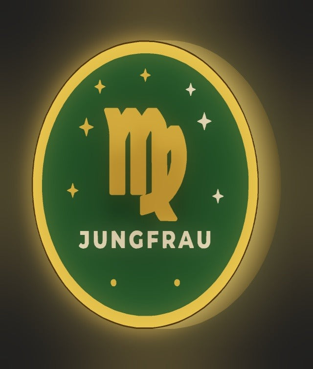 Sternzeichen Jungfrau LED-Lampe leuchtend