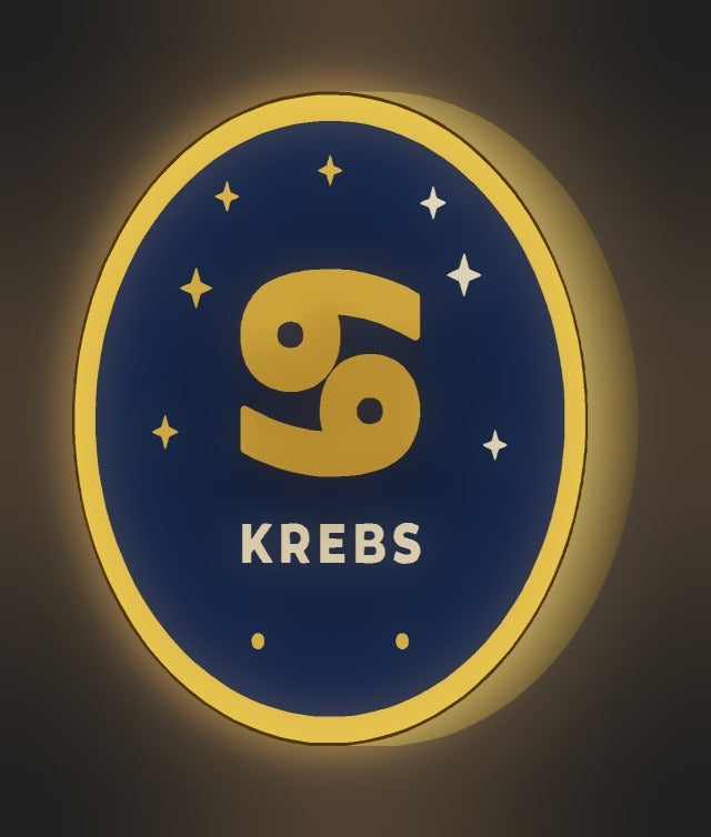 Sternzeichen Krebs LED-Lampe leuchtend