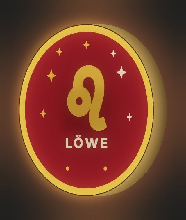 Sternzeichen Löwe LED-Lampe leuchtend