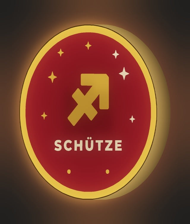 Sternzeichen Schütze LED-Lampe leuchtend