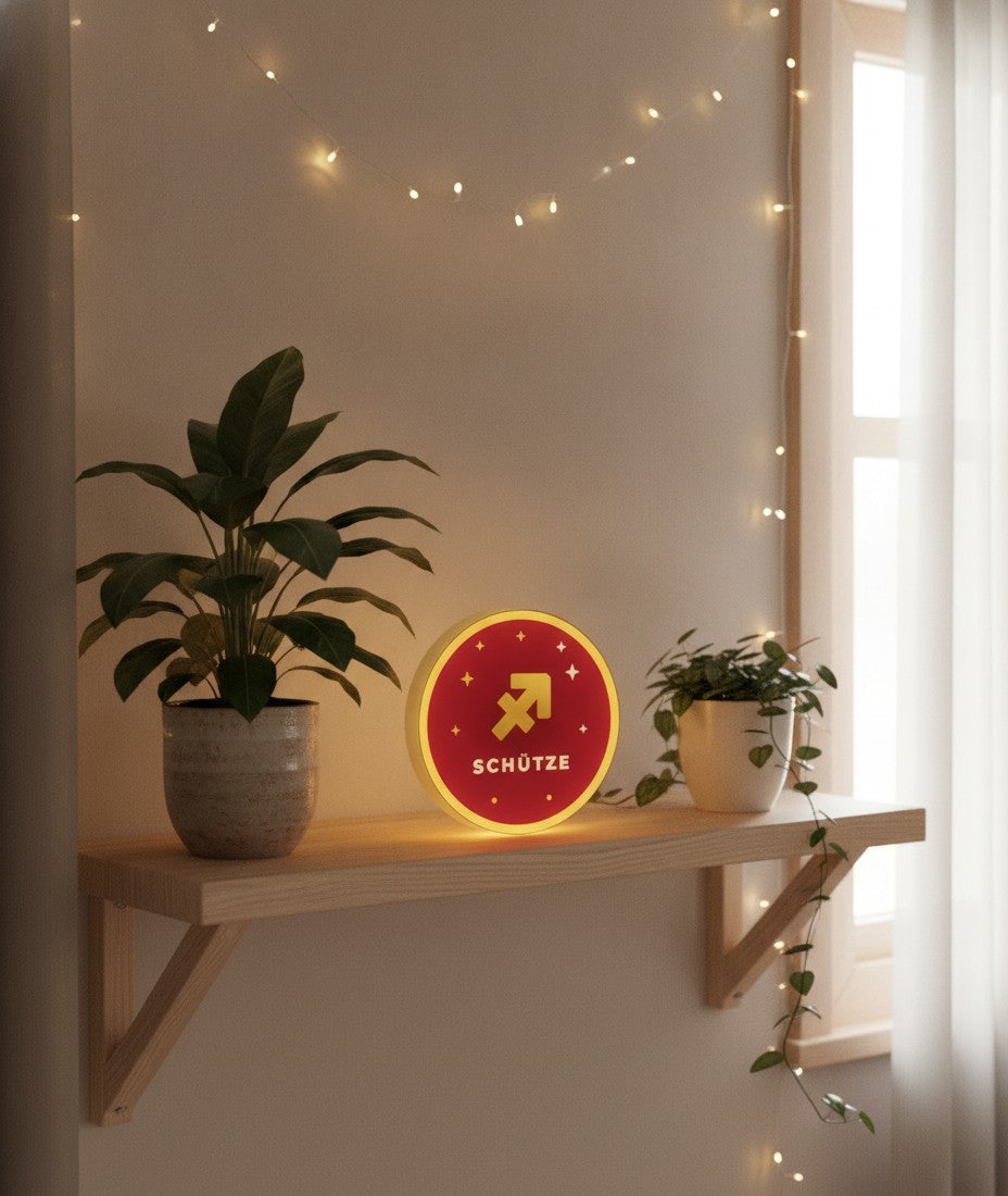 Sternzeichen Schütze LED-Lampe im Schlafzimmer