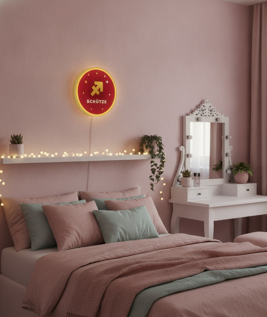 Sternzeichen Schütze LED-Lampe im Jugendzimmer