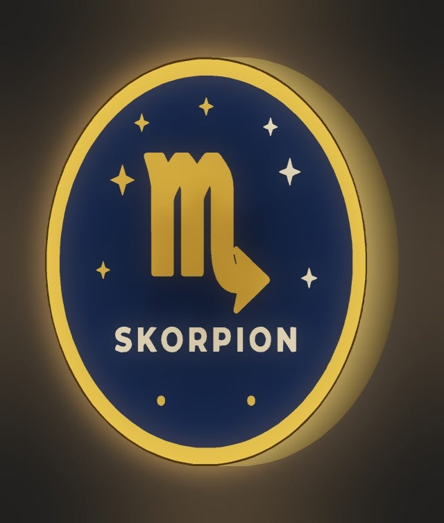 Sternzeichen Skorpion LED-Lampe leuchtend