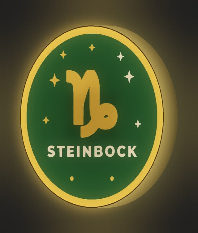 Sternzeichen Steinbock LED-Lampe leuchtend