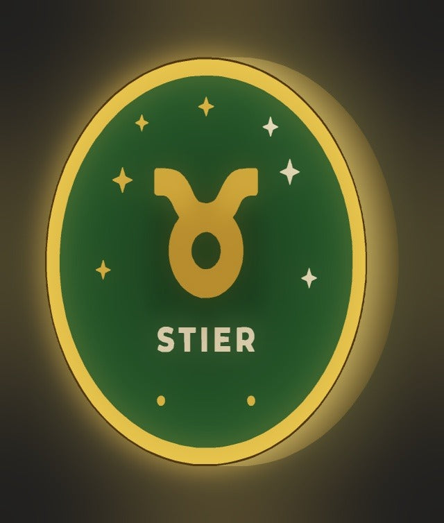 Sternzeichen Stier LED-Lampe leuchtend