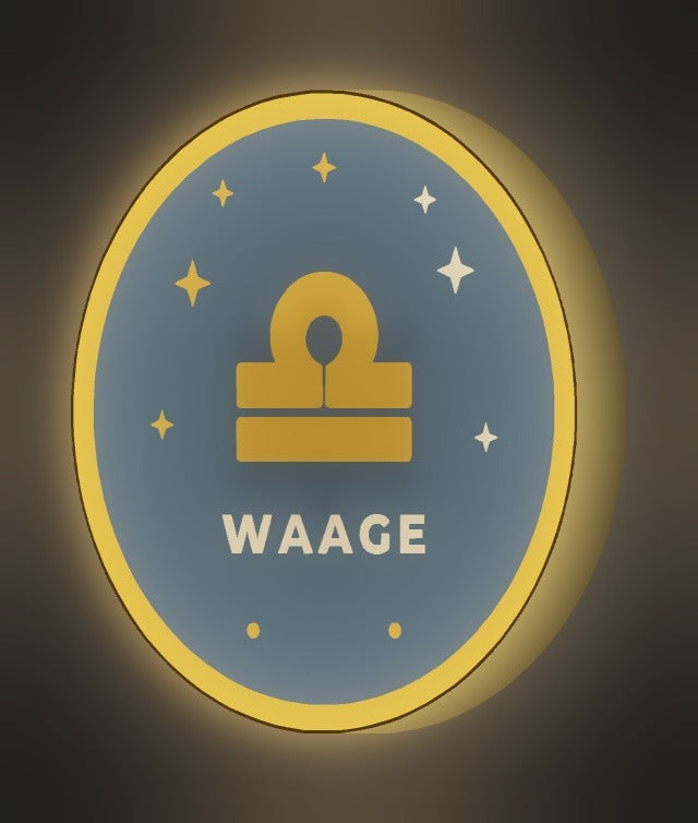 Sternzeichen Waage LED-Lampe leuchtend
